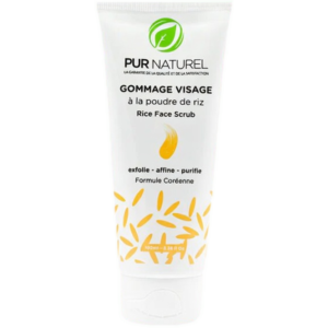 gommage visage à la poudre de riz 100g purnaturel